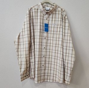 NWT Columbia Men's Rapid Rivers II Long Sleeve Shirt in Brown Plaid Size…
